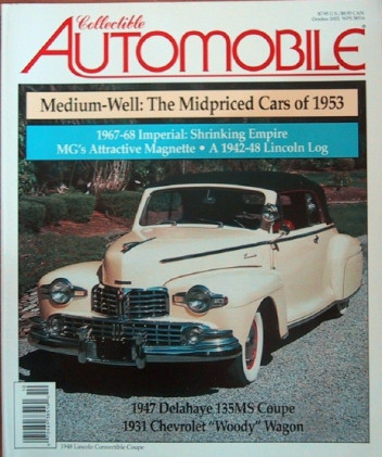 COLLECTIBLE AUTOMOBILE 2002 OCT - IMPERIAL, SHELBY CSX